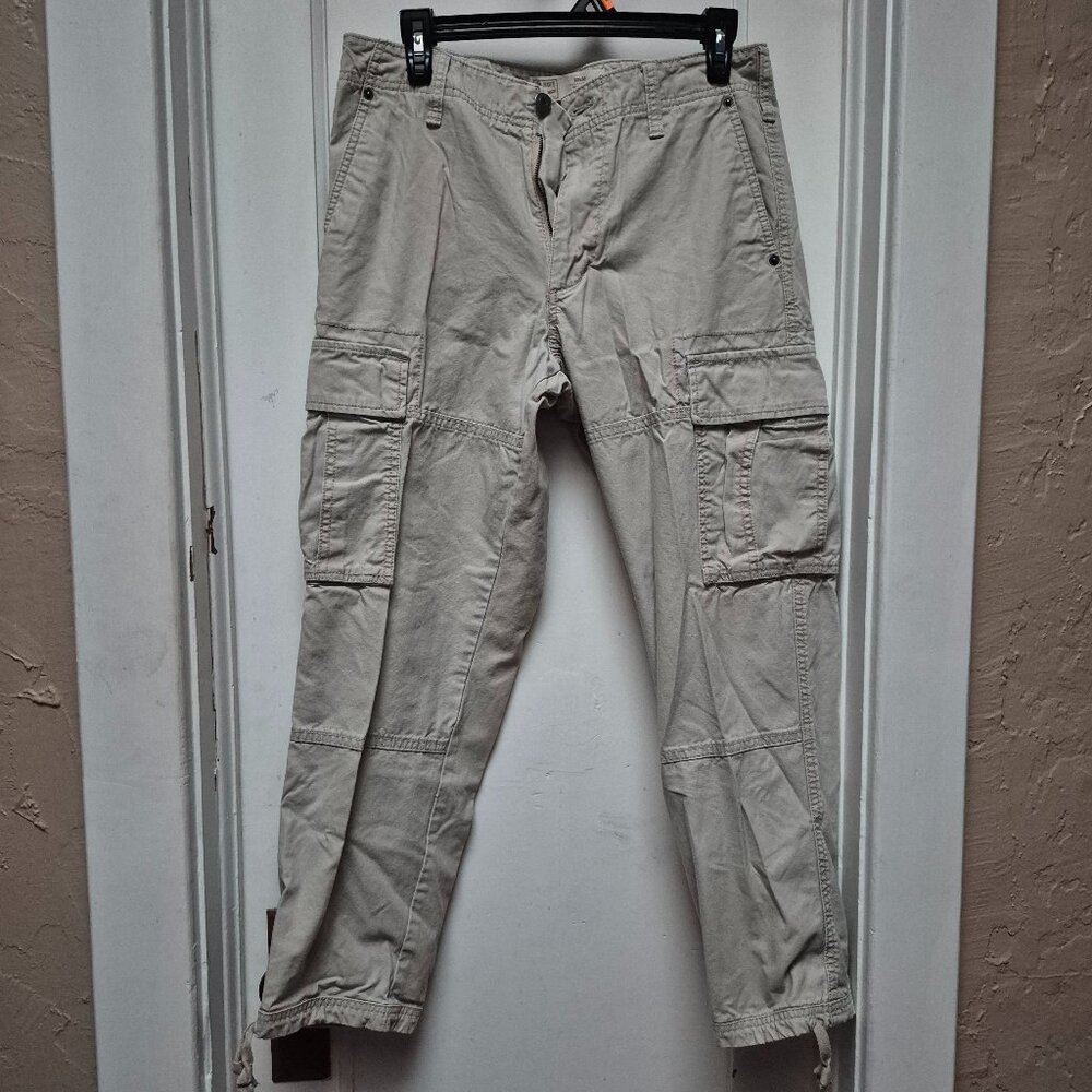 Old Navy Wanderer Khaki Cargo Pants - 100% cotton - 30 x 30